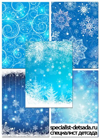  Зимние шаблоны со снежинками и узорами